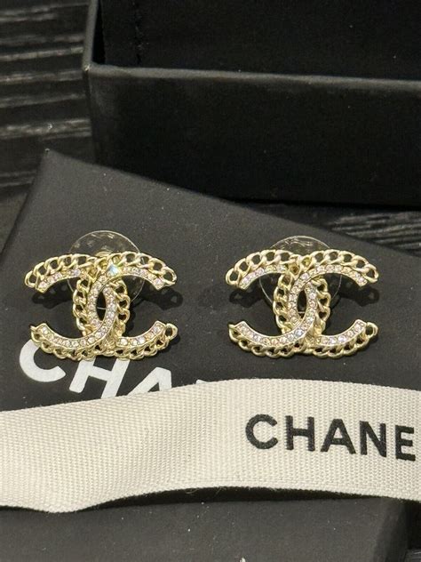 chanel earrings cc ebay|Chanel inspired earrings eBay.